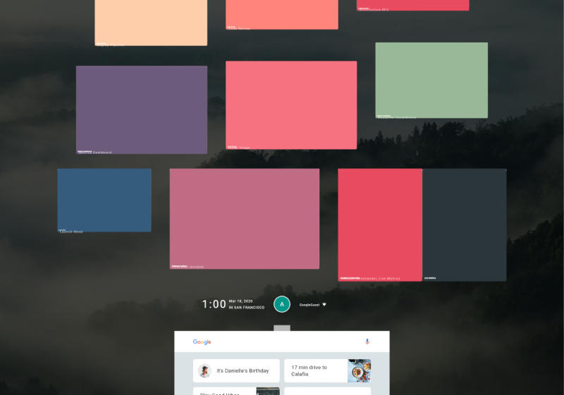 Giao diện của một hệ điều hành tiềm năng trước đây của Google Fuchsia đã được nhúng vào trình duyệt