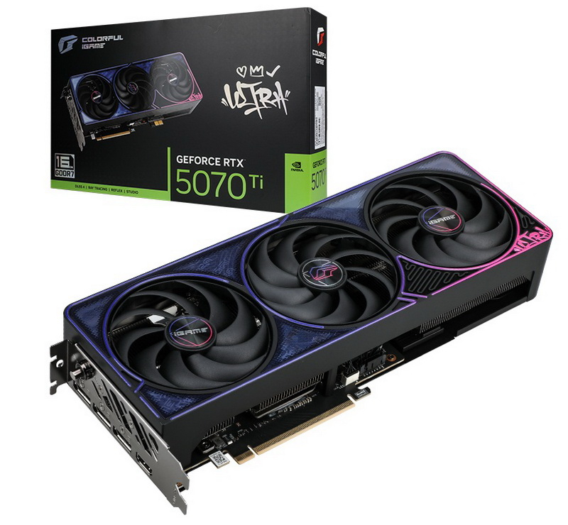 Colorful đã giới thiệu card đồ họa iGame GeForce RTX 5070 Ti Ultra Z Black OC với cổng nguồn tháo rời GC‑HPWR