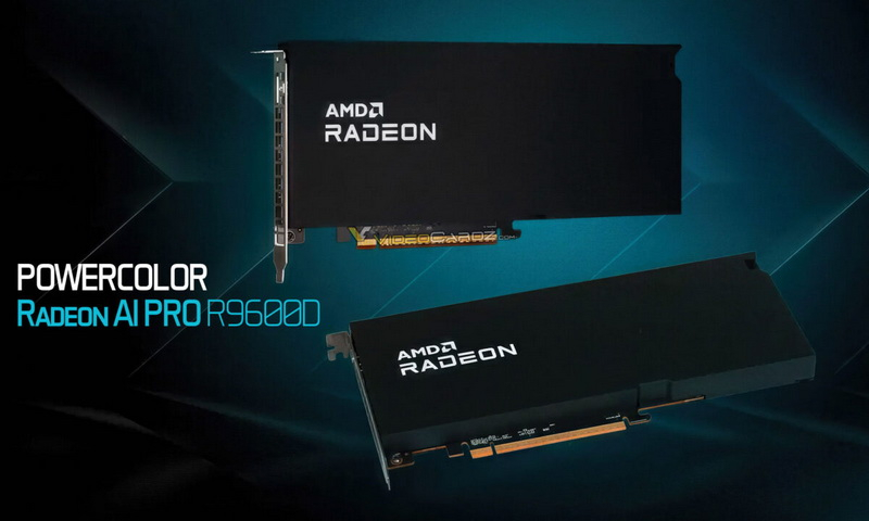 PowerColor đã giới thiệu card đồ họa chuyên nghiệp nhỏ gọn Radeon AI PRO R9600D với nguồn cấp 12V – 2×6.