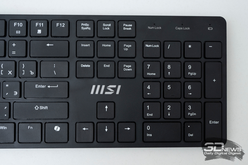 Bàn phím và chuột MSI FORGE K200 Wireless Combo – thiết bị với thời gian sử dụng pin lâu dài
