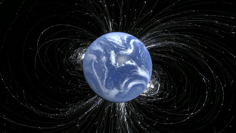 Đã được chứng minh rằng tính không đồng nhất của trường từ địa cầu là do các cấu trúc bí mật trong lớp mỏ.