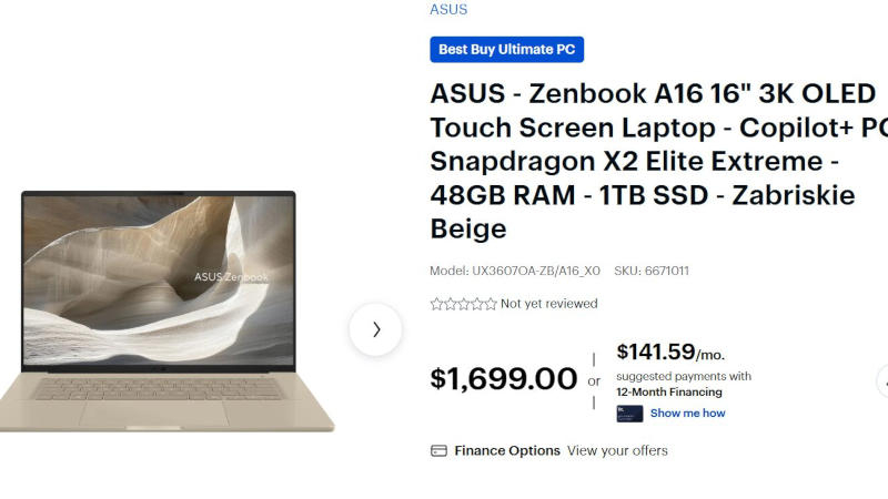 Asus bất ngờ tăng giá laptop với Snapdragon X2 Elite ngay sau khi công bố các bài kiểm tra