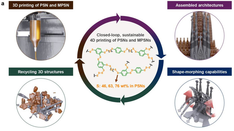 Nhóm nghiên cứu Hàn Quốc đã phát triển quy trình in 4 ngày để tạo ra các robot vi mô từ rác thải lưu huỳnh, có thể di chuyển và tái chế được.