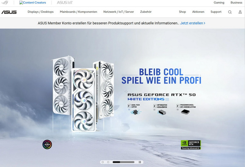 Cổng thông tin Đức mới của Asus hoạt động trở lại: tải xuống driver và BIOS đã được khôi phục, tuy nhiên không hỗ trợ máy tính xách tay và máy tính để bàn