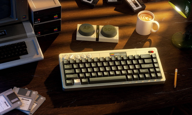 Bàn phím cơ học phong cách Retro 8BitDo Retro 68 AP50 có giá 500 đô la và lấy cảm hứng từ Apple II