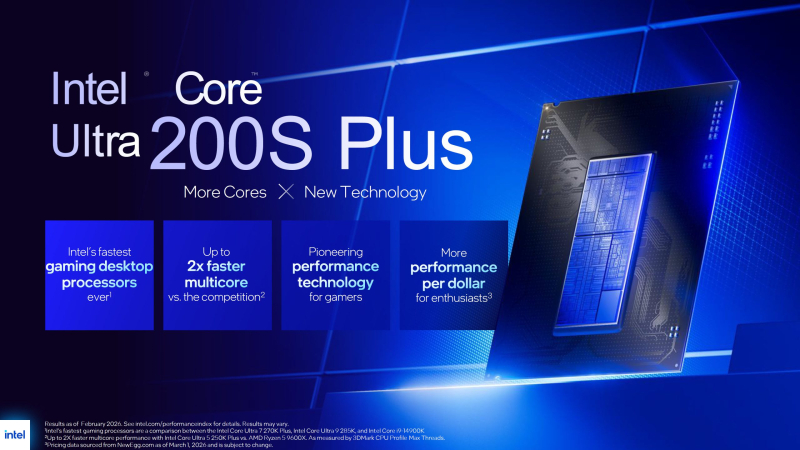 Intel đã bất ngờ ra mắt bộ xử lý máy tính để bàn Core Ultra 200S Plus: nhiều lõi hơn, bộ nhớ nhanh hơn và chi phí giảm.
