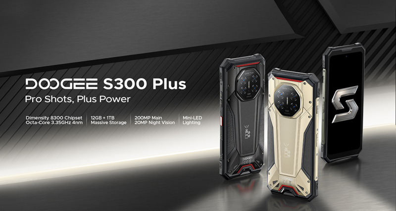 Doogee S300 Plus là một chiếc điện thoại đáng tin cậy dựa trên Dimensity 8300, được trang bị 1 TB bộ nhớ và đèn nền Mini‑LED có thể điều chỉnh.