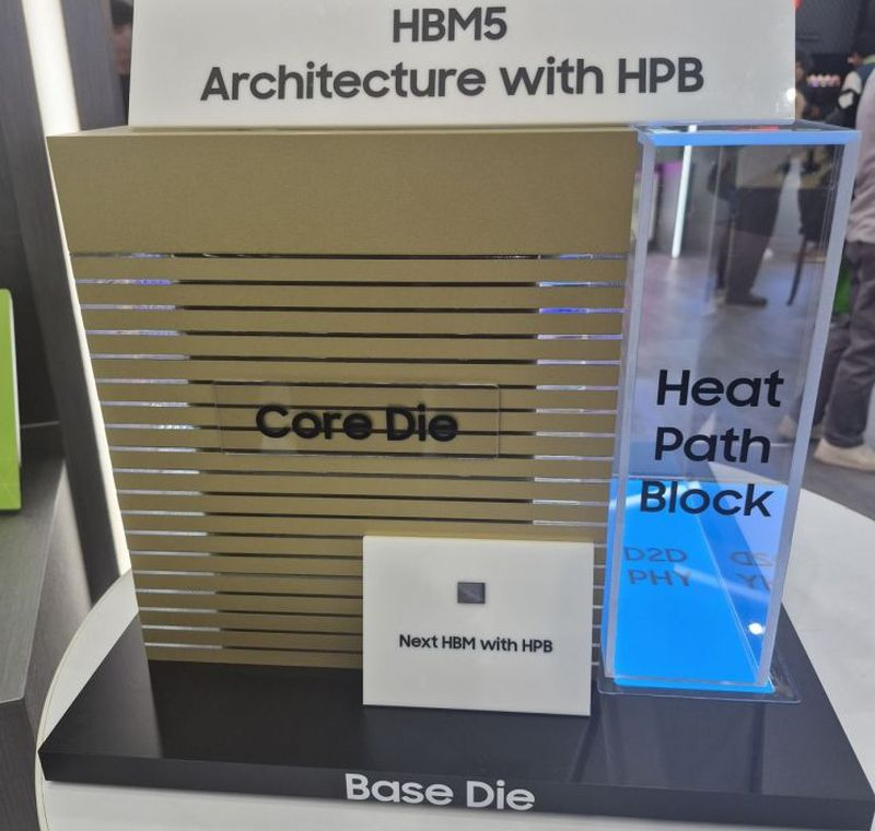 Samsung đã giới thiệu tại Computex 2026 nguyên mẫu bộ nhớ HBM5 Stack